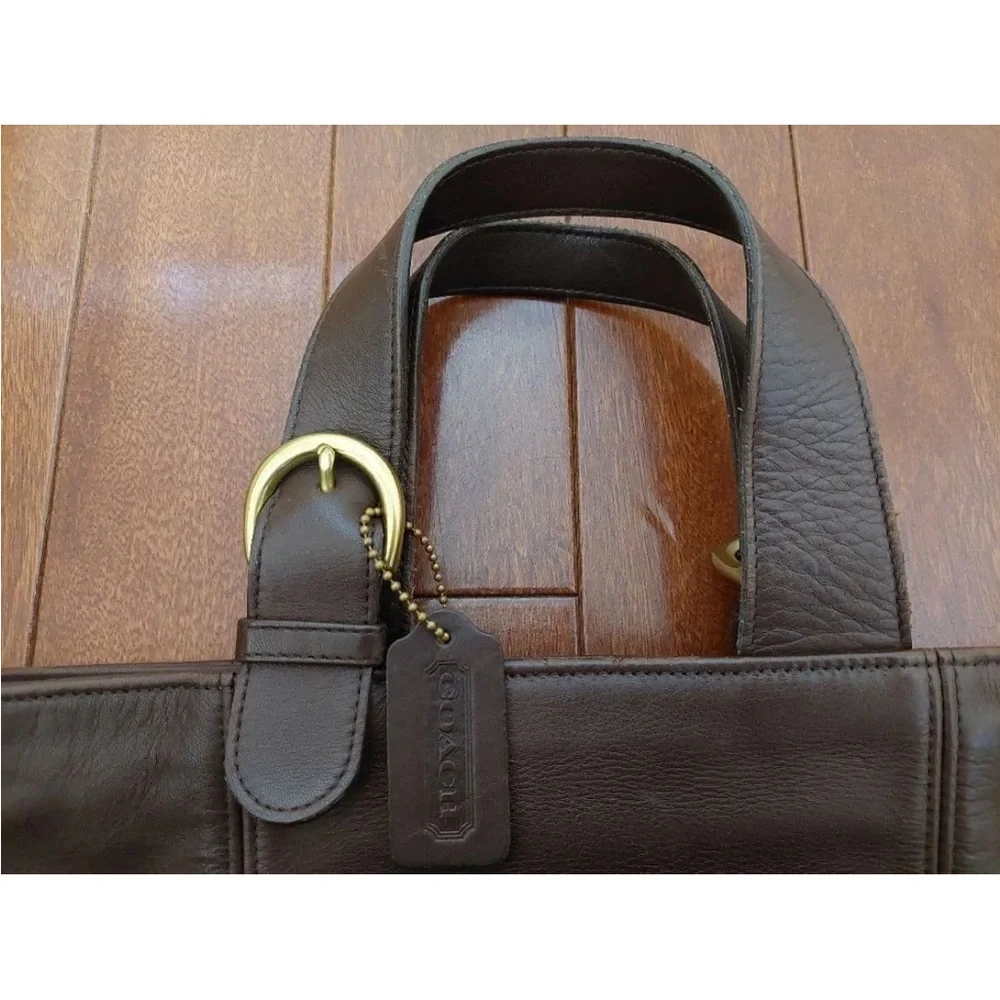 Coach Chocolate Brown Leather Tote - Picture 3 of 14